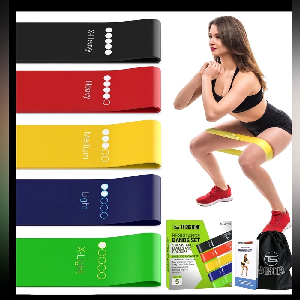Techstone Resistance Loop Bands Set - Multicolor Workout Bands